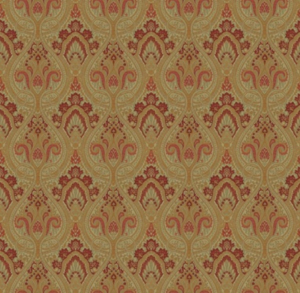Jim Dickens Olympos Persia Fabric in Apple Red. 0.9  metres