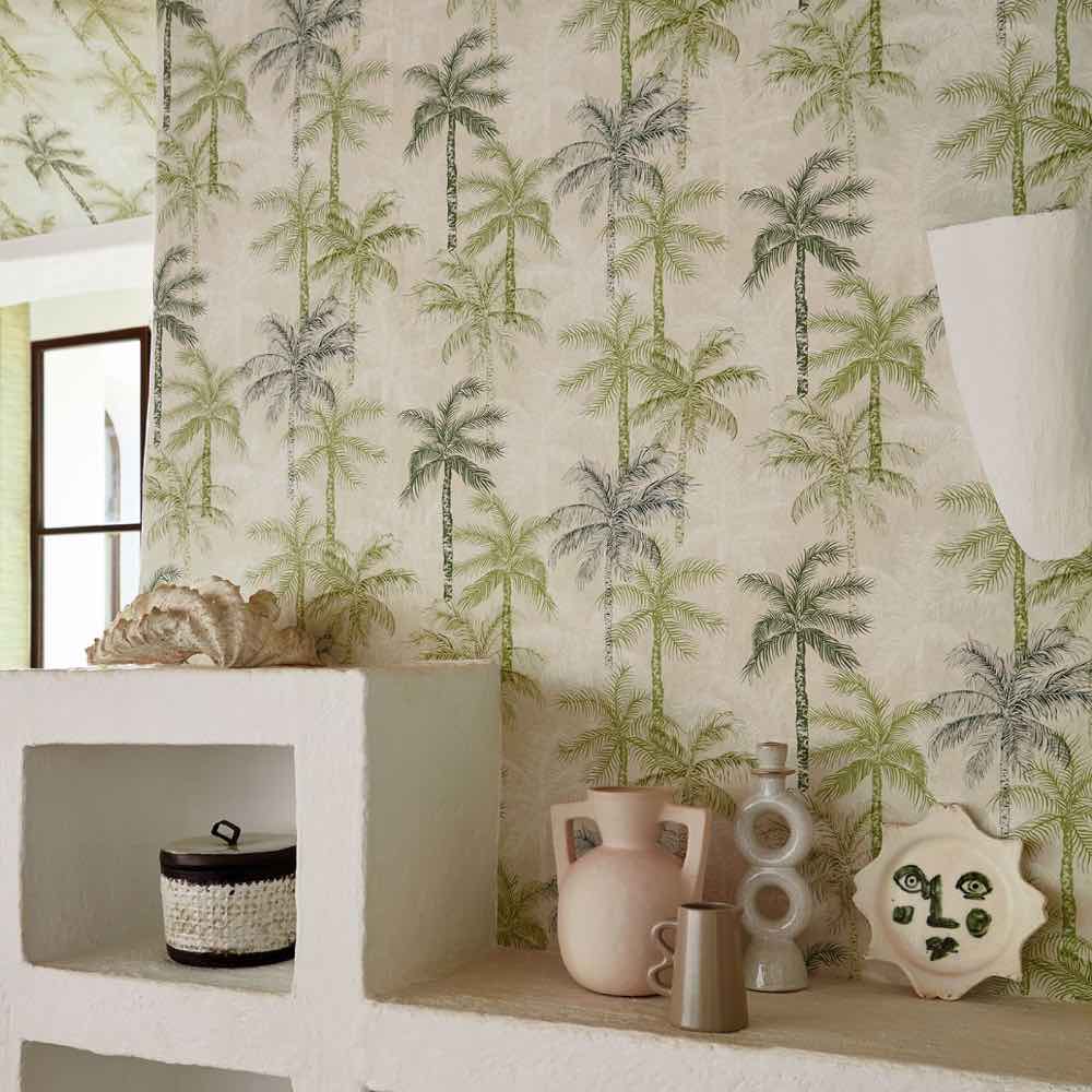 Clarke & Clarke Palmyra Wallpaper in Midnight