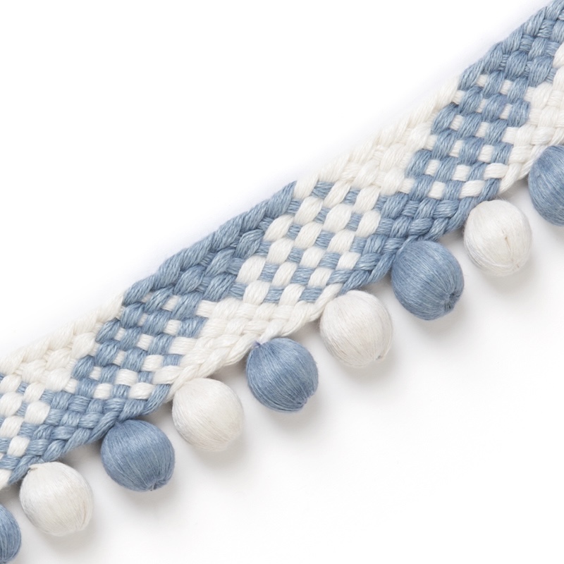 Christopher Farr Festoon Tape in Denim - norfolktextiles.co.uk