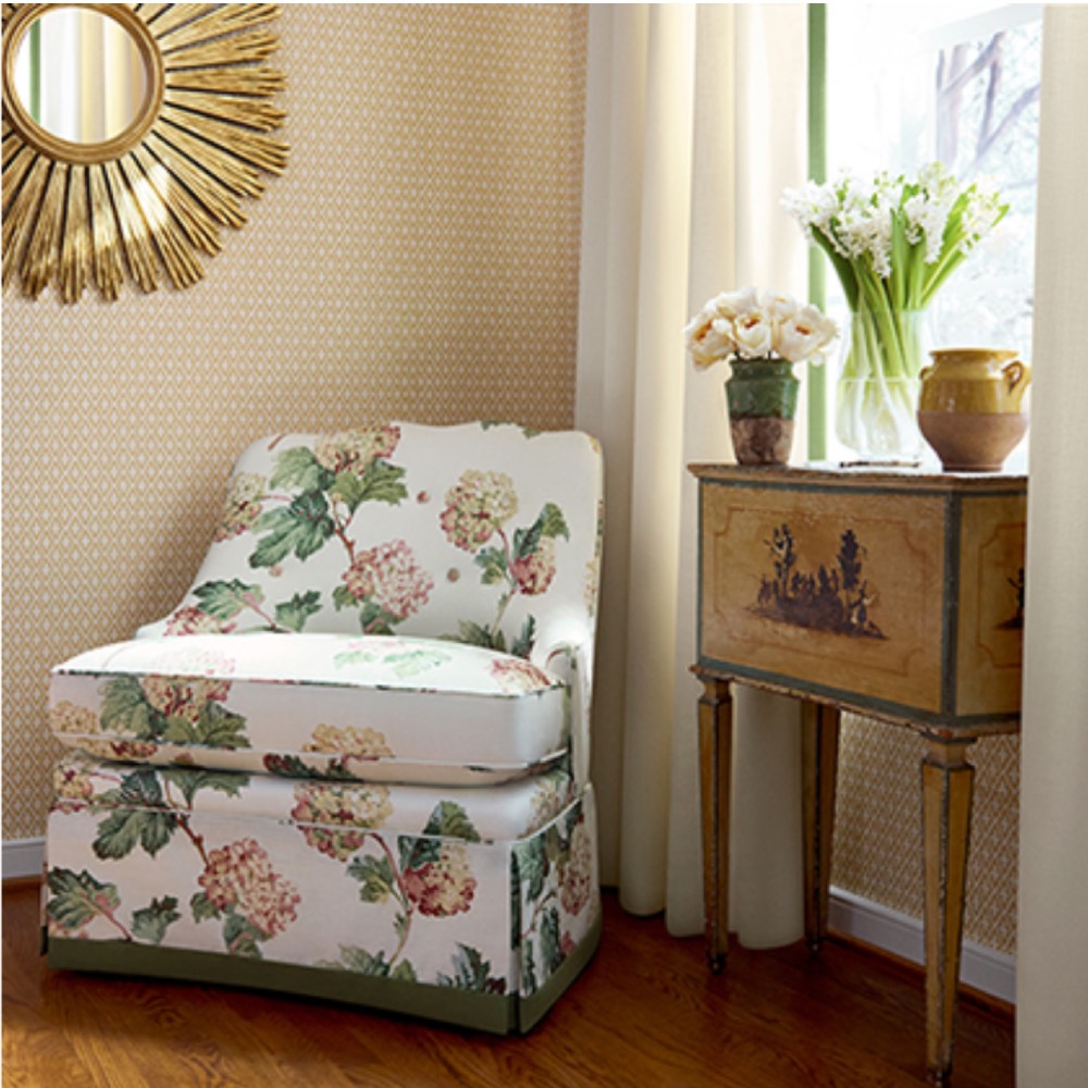 Anna French Lindsey Wallpaper in Green