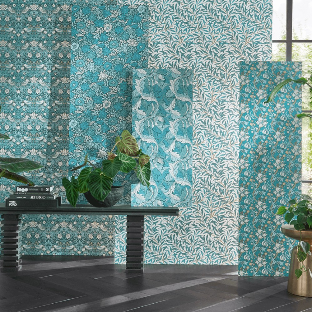 Clarke & Clarke Willow Boughs Wallpaper in Denim