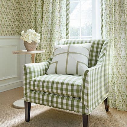 Anna French Cornwall Linen in Green and Beige