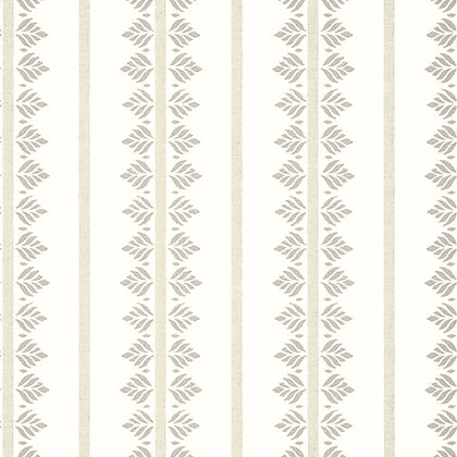 Anna French Fern Stripe Wallpaper in Beige