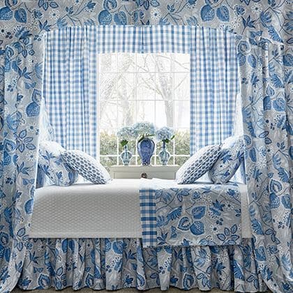 Anna French Indienne Hazel Linen in Blue