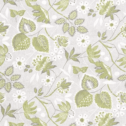 Anna French Indienne Hazel Linen in Green and Beige