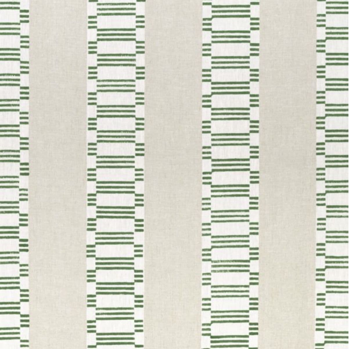 Anna French Japonic Stripe Linen in Emerald Green