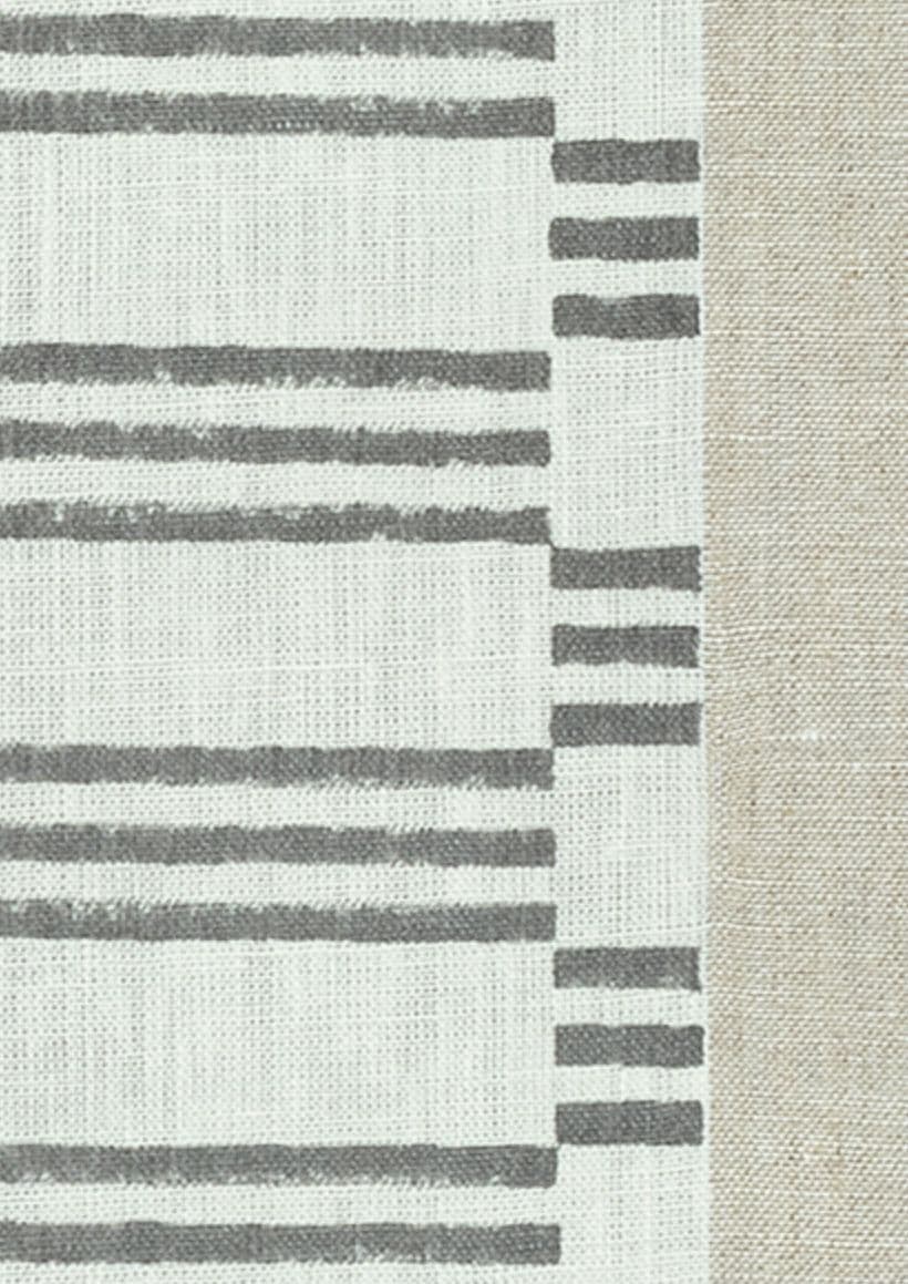 Anna French Japonic Stripe Linen in Grey