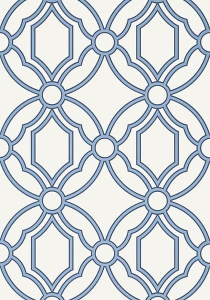 Anna French Roscoe Wallpaper in Blue