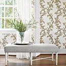 Anna French St Albans Grove Wallpaper in Metallic Gold on Pearl