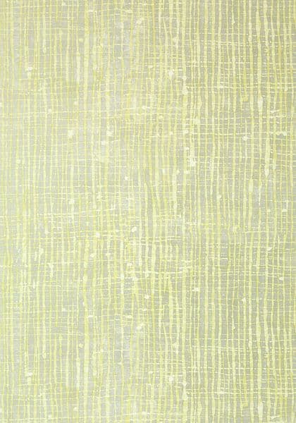 Anna French Violage Wallpaper in Citron and Metallic Silver