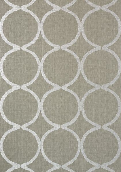 Anna French Watercourse Wallpaper in Metallic Silver on Taupe