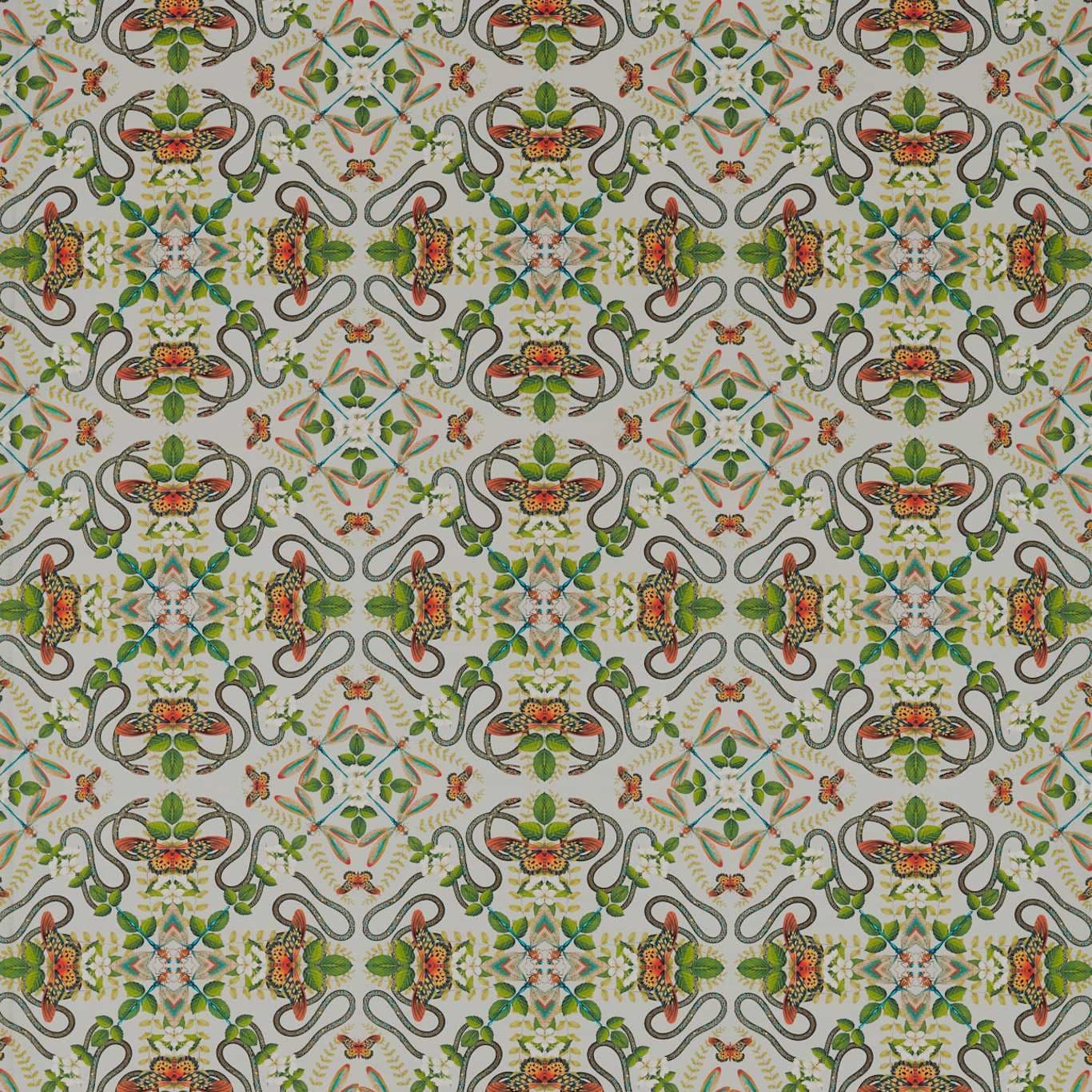 Clarke and Clarke Emerald Forest Fabric in Smoke