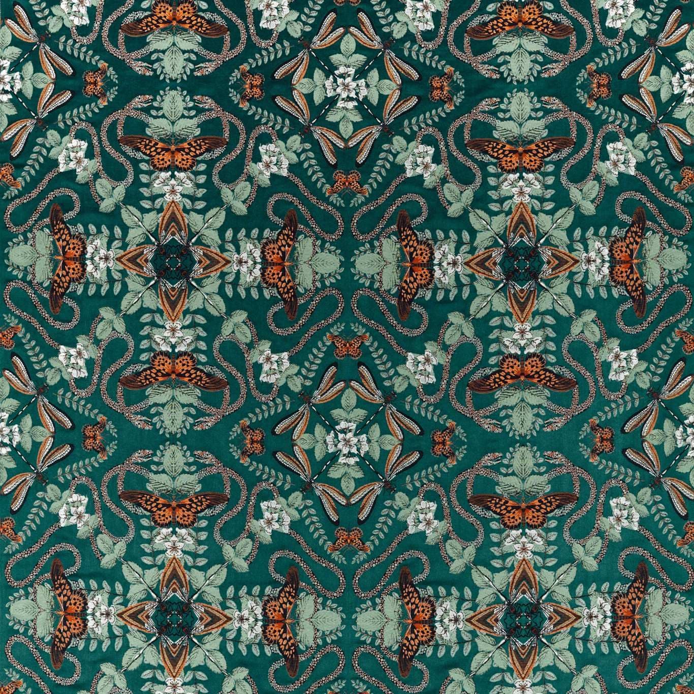 Clarke and Clarke Emerald Forest Jacquard in Teal