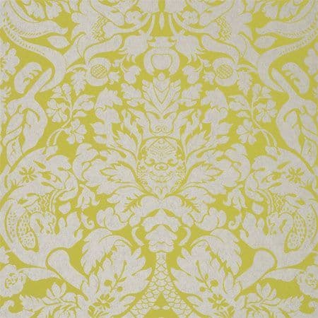 Clarke & Clarke Valentina Wallpaper in Citron