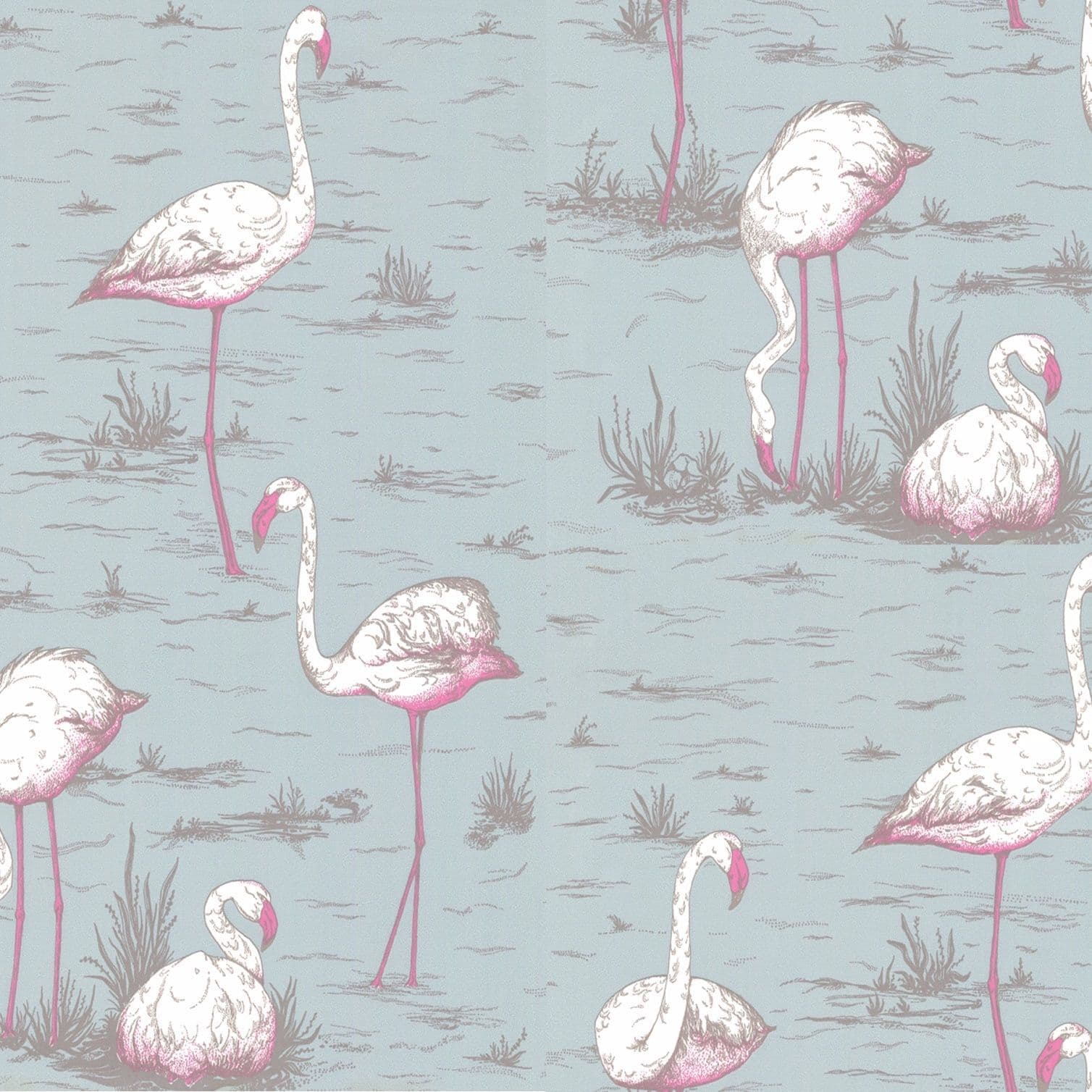 Cole & Son Flamingo Wallpaper 66/6044 norfolktextiles.co.uk