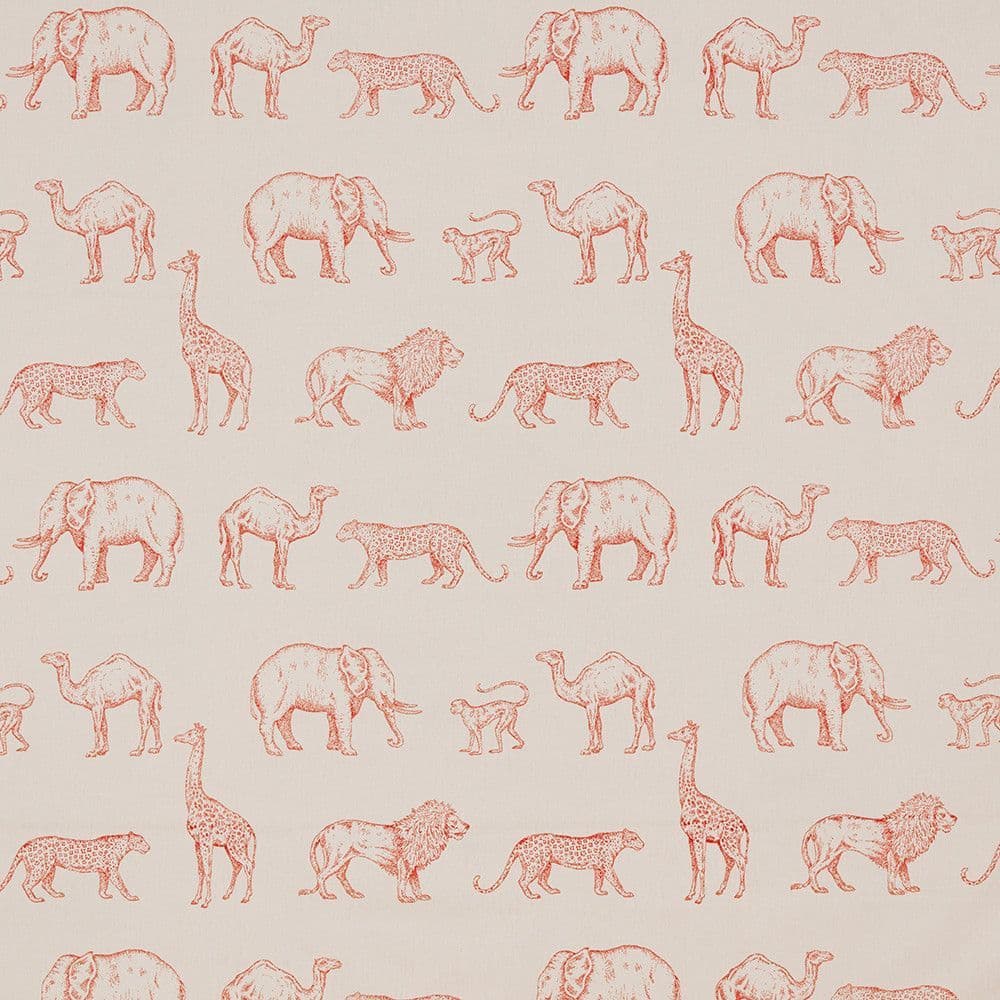 Iliv Prairie Animals Fabric  in Clementine