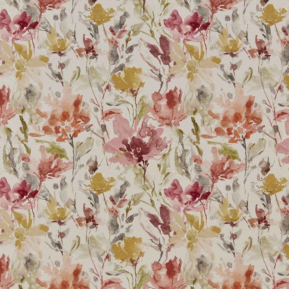 Iliv  Water Meadow Fabric  in Rosewood