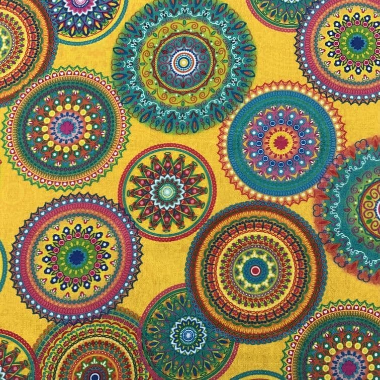 Mandela Outdoor Fabric in Yellow