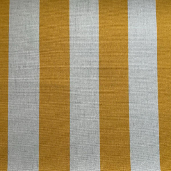 Sylvestre Outdoor Dralon Striped Fabric in Yellow