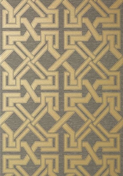 Thibaut Benedetto Wallpaper in Grey and Gold