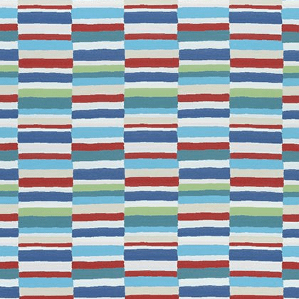 Thibaut Carnivale Fabric in Red, Blue and Green