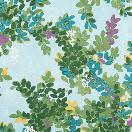 Thibaut Central Park Fabric in Sky Blue