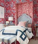 Thibaut Cheng Toile Wallpaper in Green and Blue