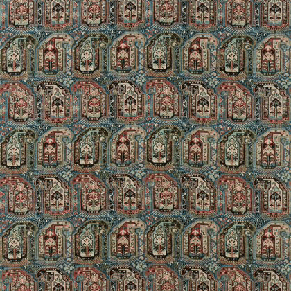Thibaut Gleniffer Fabric in Navy and Red