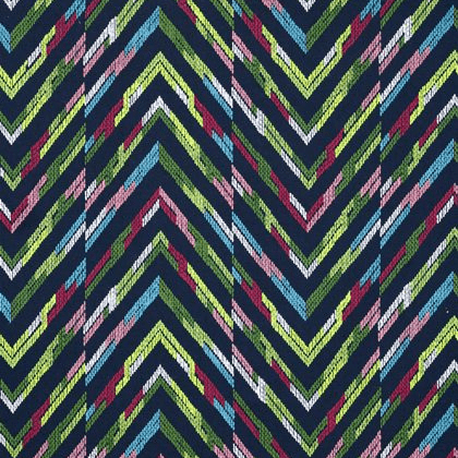 Thibaut Hamilton Embroidery Fabric in Navy