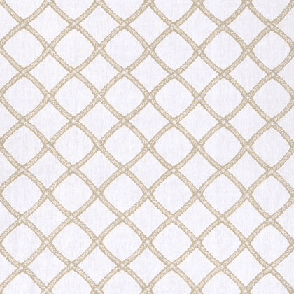 Thibaut Majuli Fabric in Beige on White