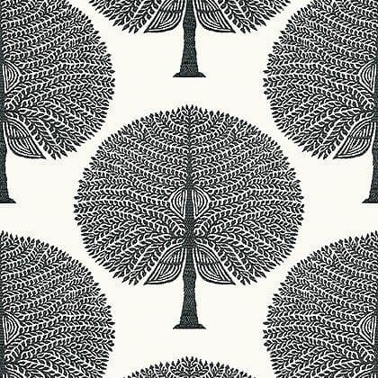 Thibaut Mulberry Tree Fabric in Black