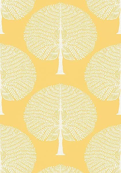 Thibaut Mulberry Tree Wallpaper in Yellow