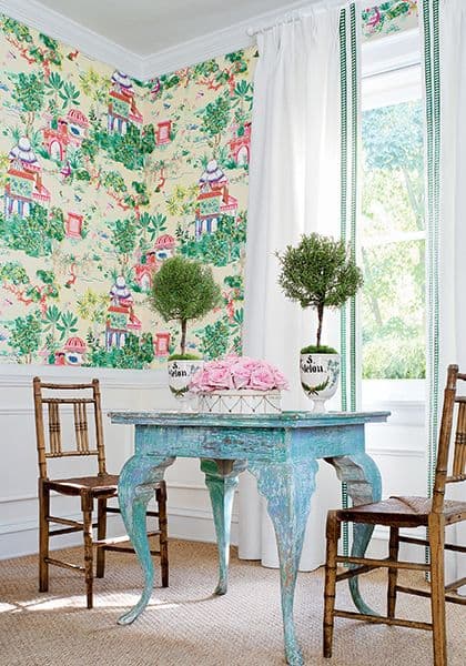 Thibaut Mystic Garden Wallpaper in Teal