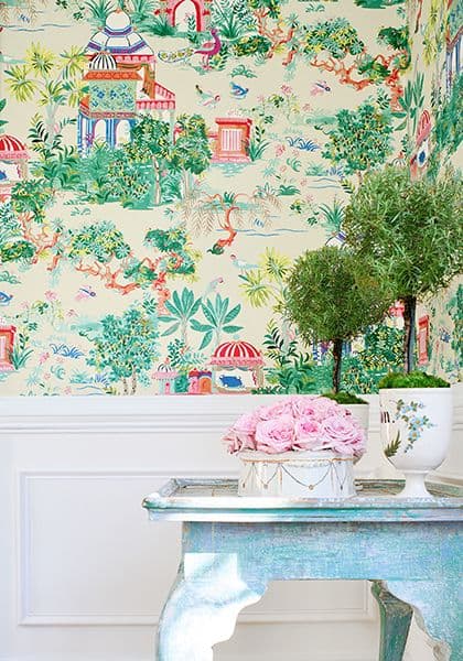 Thibaut Mystic Garden Wallpaper in Teal