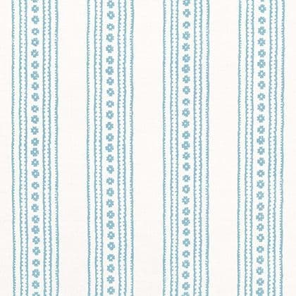 Thibaut New Haven Stripe Linen in Turquoise