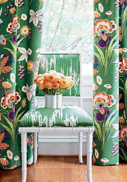 Thibaut Pasadena Fabric in Blue and Green