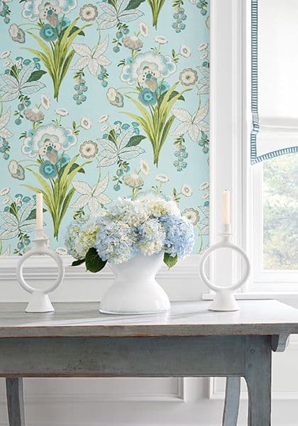 Thibaut Pasadena Wallpaper in Emerald