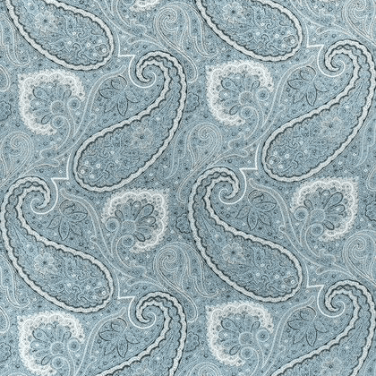 Thibaut Sherrill Paisley Fabric in Aqua