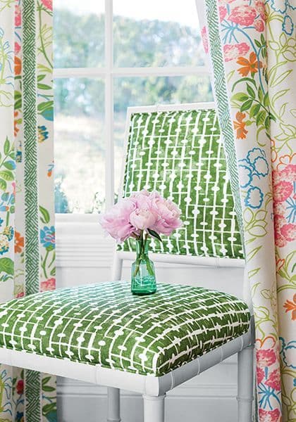 Thibaut Spring Garden Fabric in Navy