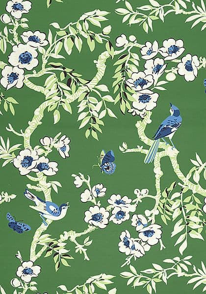 Thibaut Yukio Fabric in Green