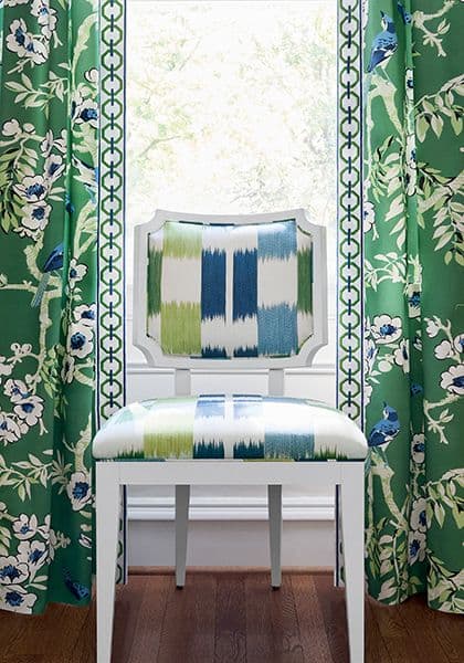 Thibaut Yukio Wallpaper in Blue and Green