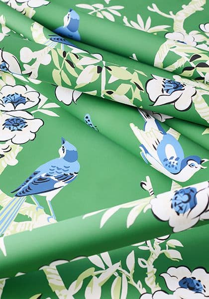 Thibaut Yukio Wallpaper in Blue and Green