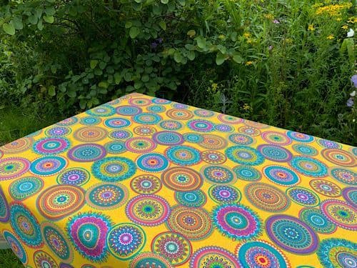 Mandela Outdoor Fabric in Yellow