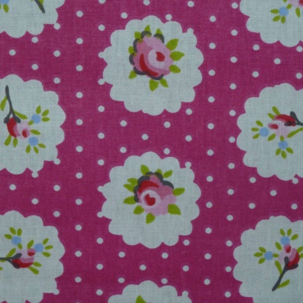 Suzette French Cotton in Fuschia