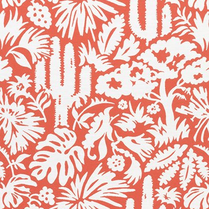 Thibaut Botanica Fabric in Coral