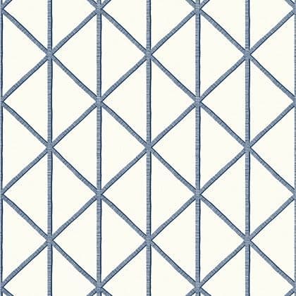 Thibaut Box Kite  Wallpaper in Navy