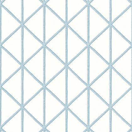 Thibaut Box Kite  Wallpaper in Spa Blue