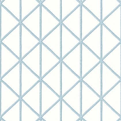 Thibaut Box Kite  Wallpaper in Spa Blue