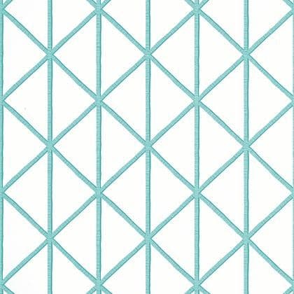 Thibaut Box Kite  Wallpaper in Turquoise