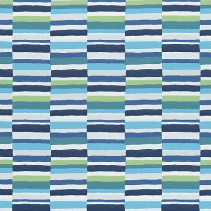 Thibaut Carnivale Fabric in Blue and Green